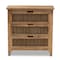 Baxton Studio Clement Oak Finished 3-Drawer Wood Spindle Chest 162-10558 - alternate 9